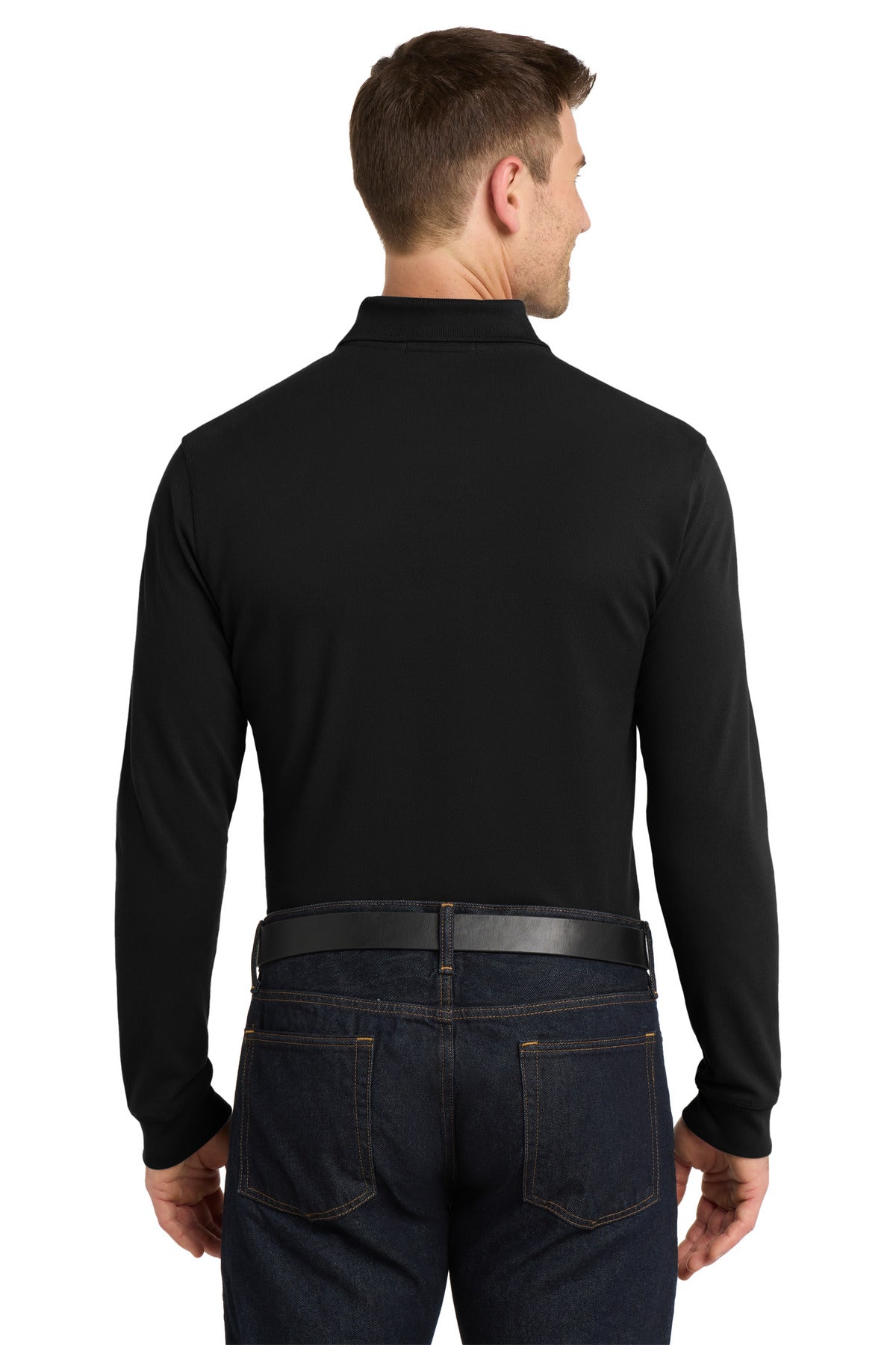 Custom Embroidered Port Authority Polos/Knits in Black