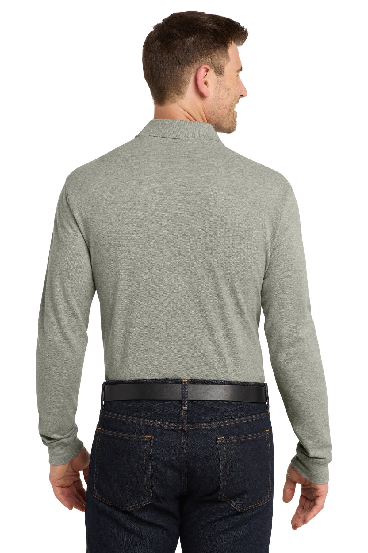 Custom Embroidered Port Authority Polos/Knits in Oxford Heather