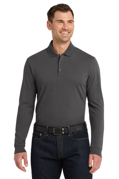 Custom Embroidered Port Authority Polos/Knits in Sterling Grey