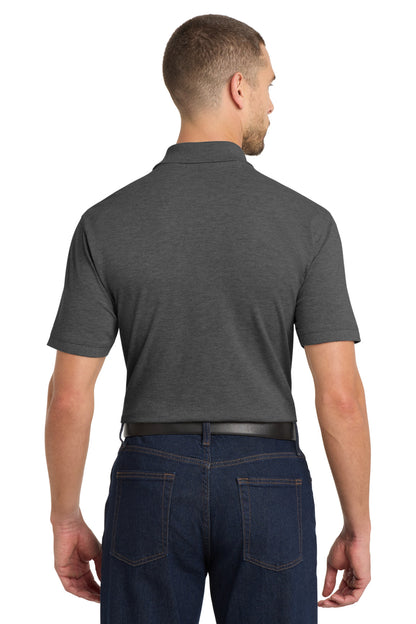 Custom Embroidered Port Authority Polos/Knits in Charcoal Heather