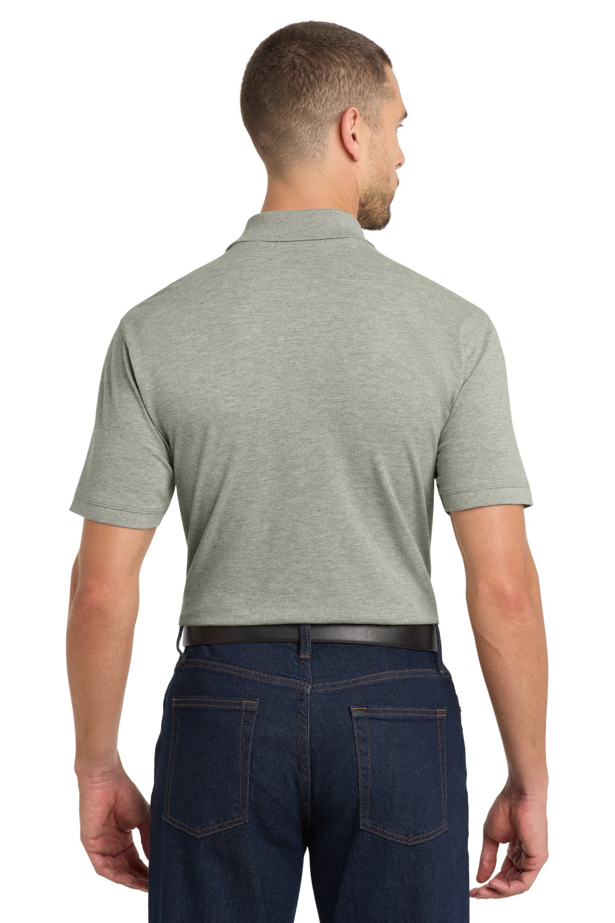 Custom Embroidered Port Authority Polos/Knits in Oxford Heather