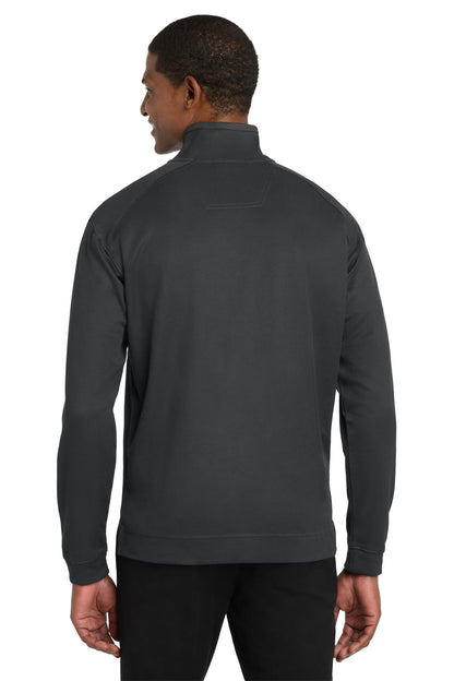 Custom Embroidered Port Authority Vertical Texture 1/4-Zip Pullover. K805,Iron Grey/ Black
