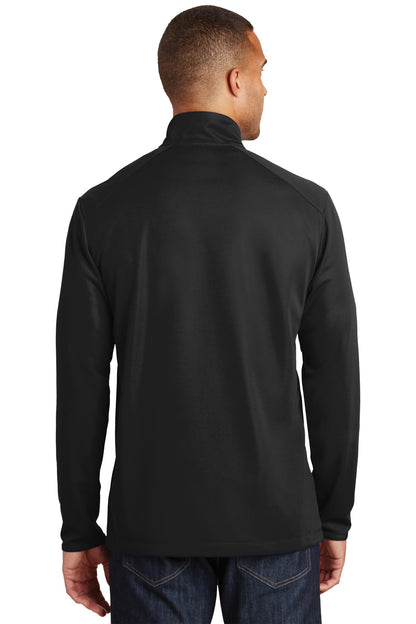 Custom Embroidered Port Authority Pinpoint Mesh 1/2-Zip. K806,Black