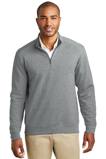 Custom Embroidered Port Authority Polos in Medium Heather Grey/ Charcoal Heather