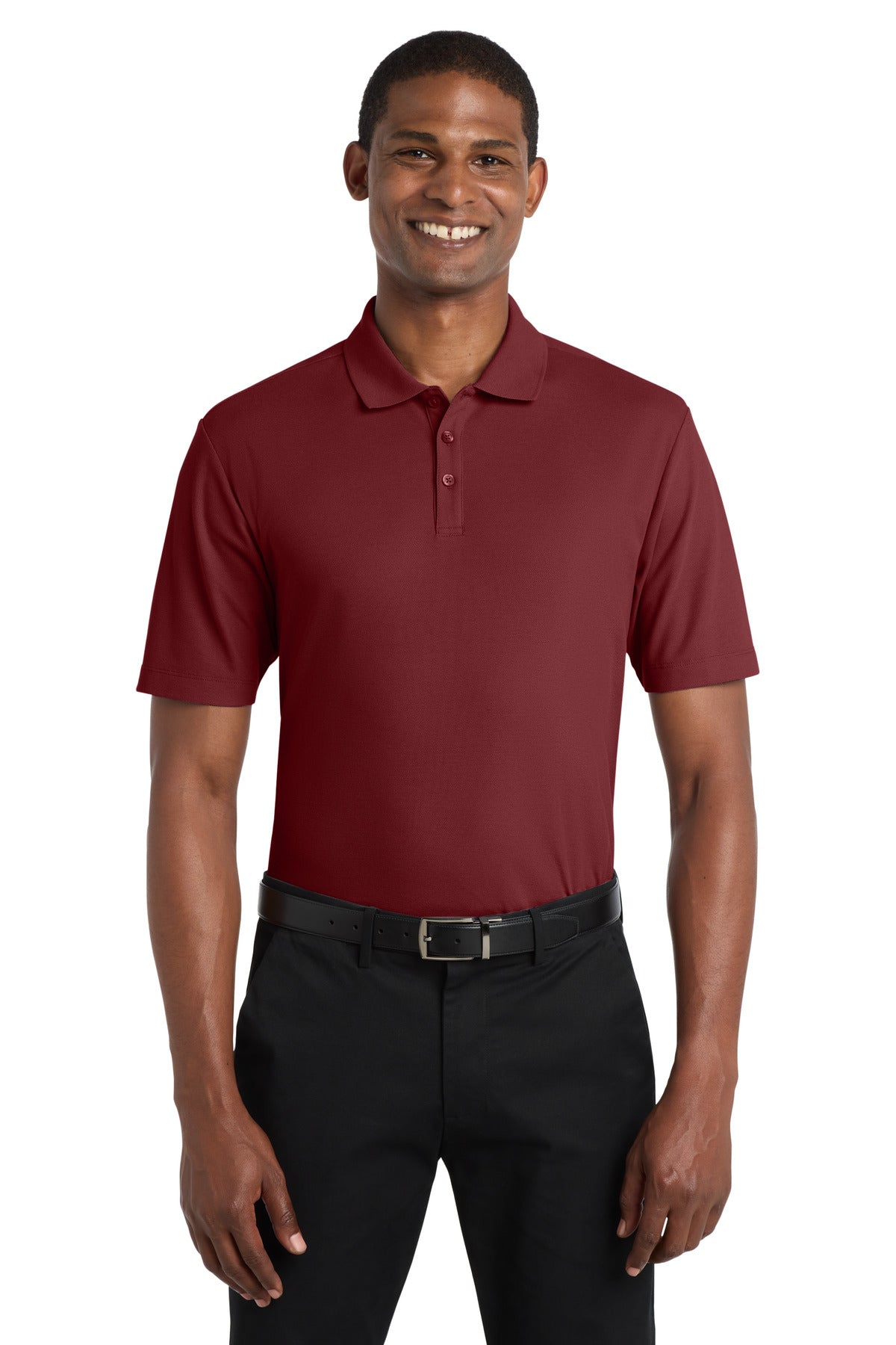 Custom Embroidered Port Authority Polos in Burgundy