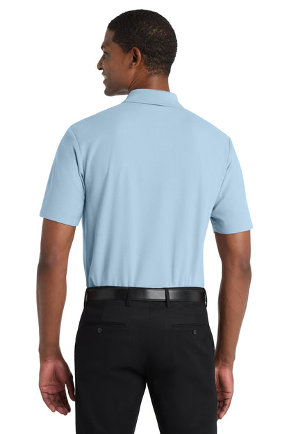Custom Embroidered Port Authority Polos in Cloud Blue