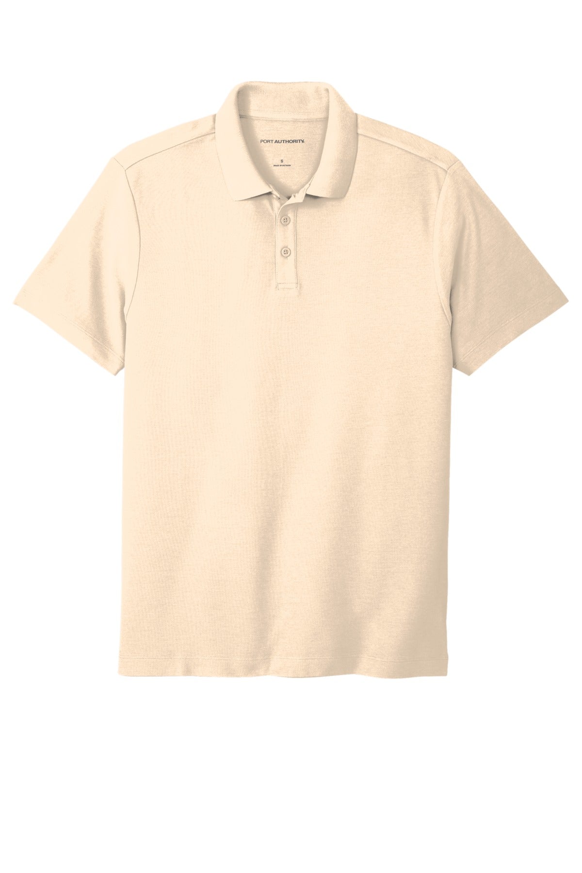 Custom Embroidered Port Authority Polos in Ecru