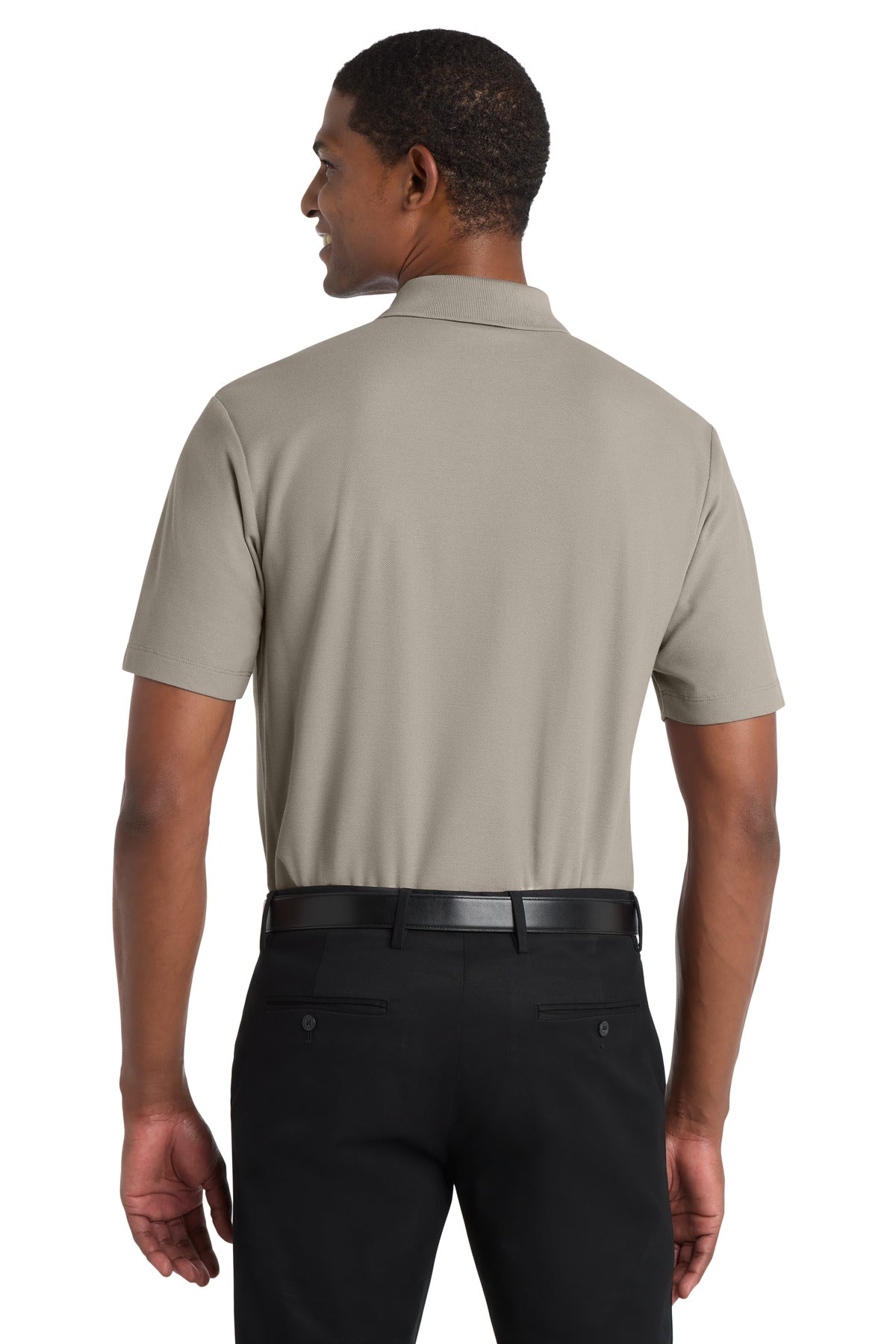 Custom Embroidered Port Authority Polos in Gusty Grey