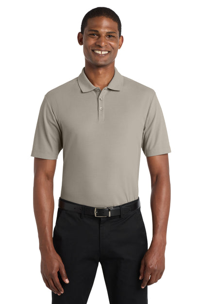 Custom Embroidered Port Authority Polos in Gusty Grey