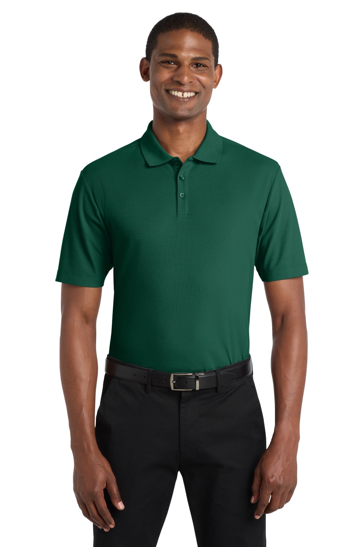Custom Embroidered Port Authority Polos in Marine Green