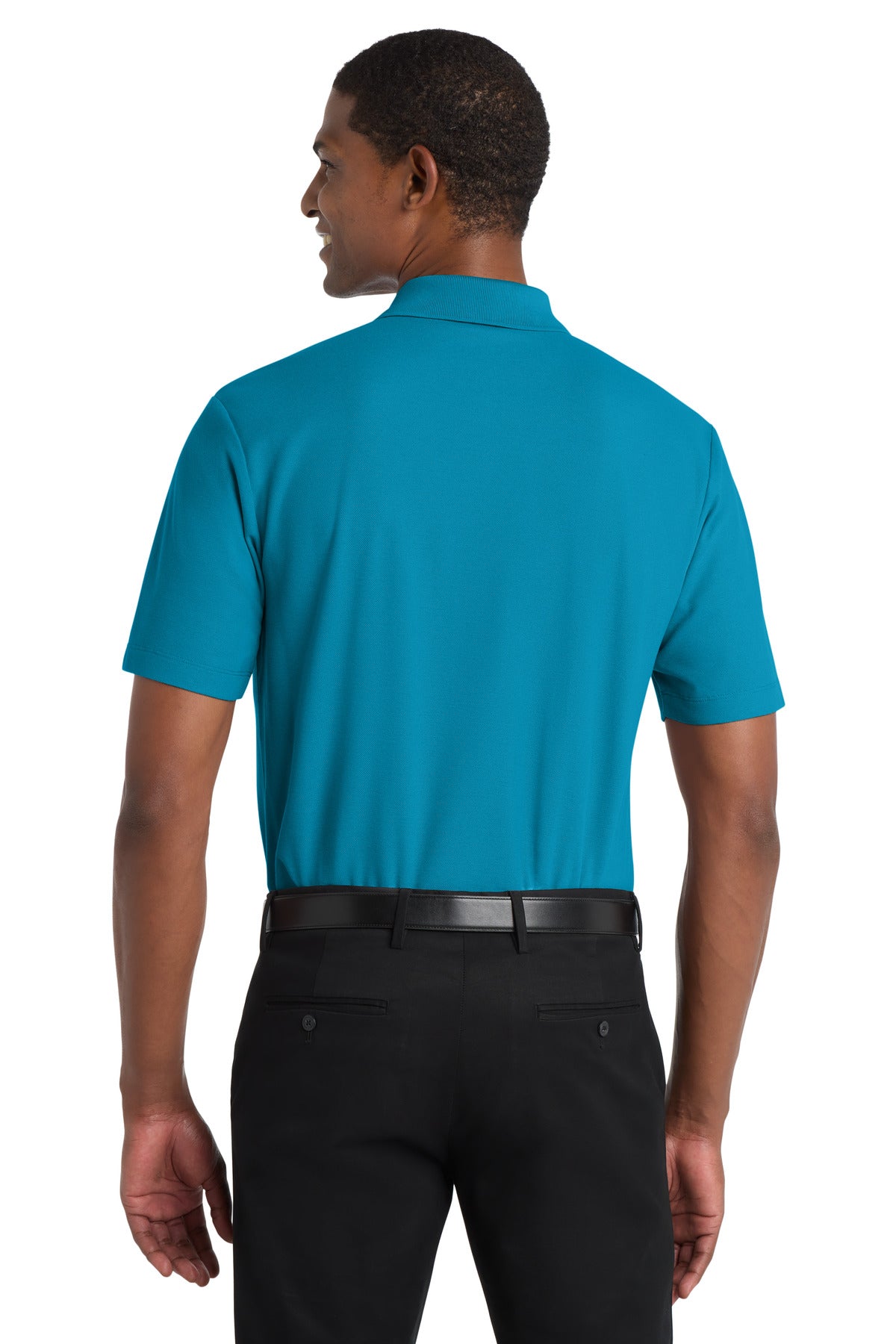 Custom Embroidered Port Authority Polos in Parcel Blue