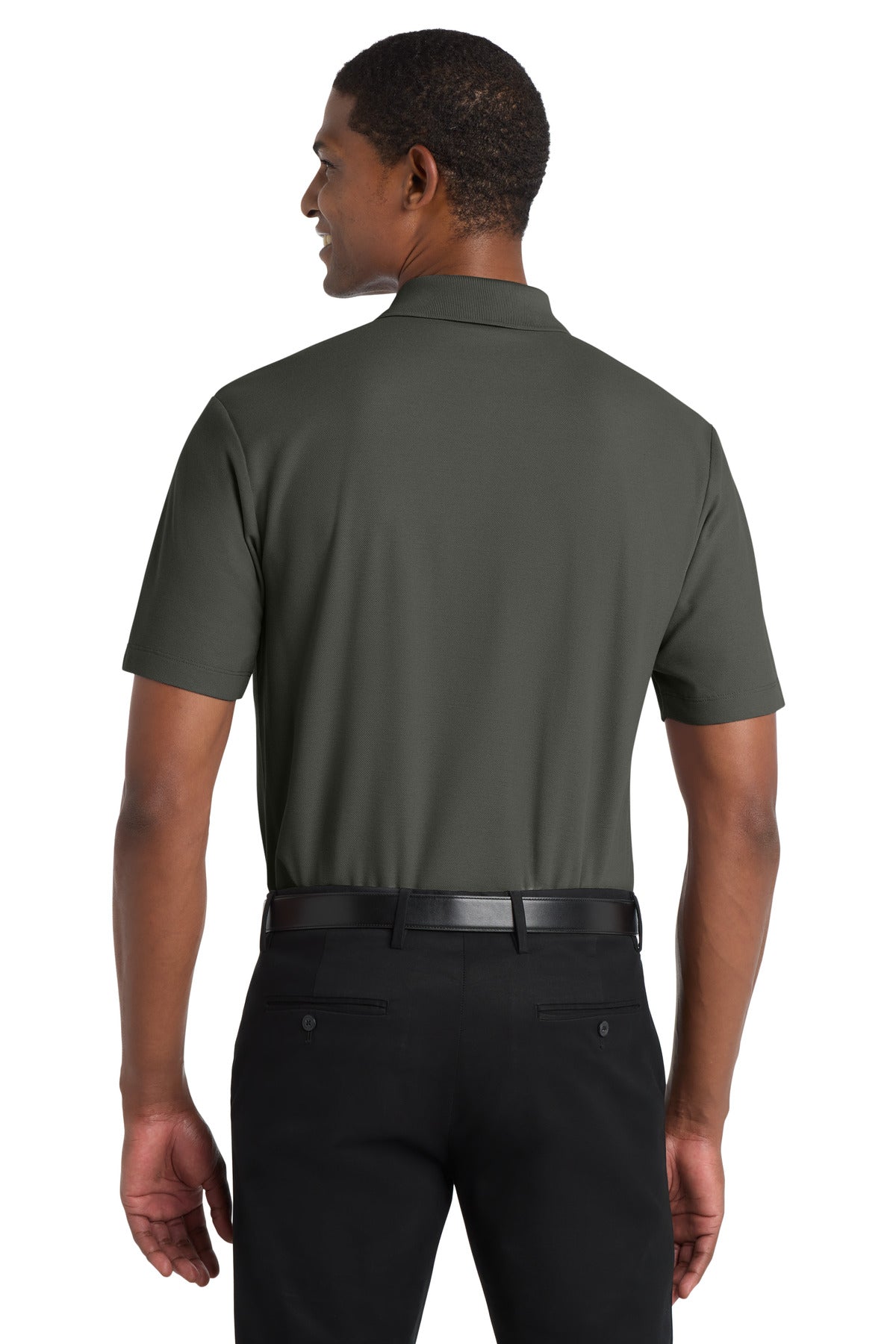 Custom Embroidered Port Authority Polos in Storm Grey
