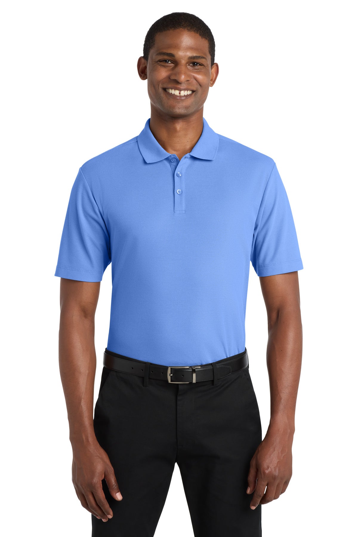 Custom Embroidered Port Authority Polos in Ultramarine Blue