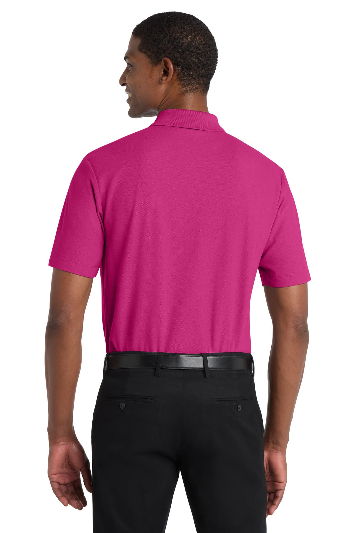 Custom Embroidered Port Authority Polos in Wild Berry