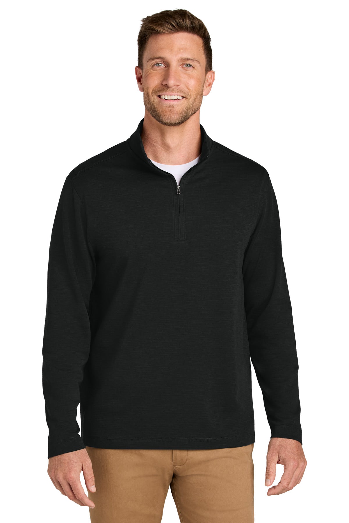 Custom Embroidered Port Authority Sweatshirts in Deep Black