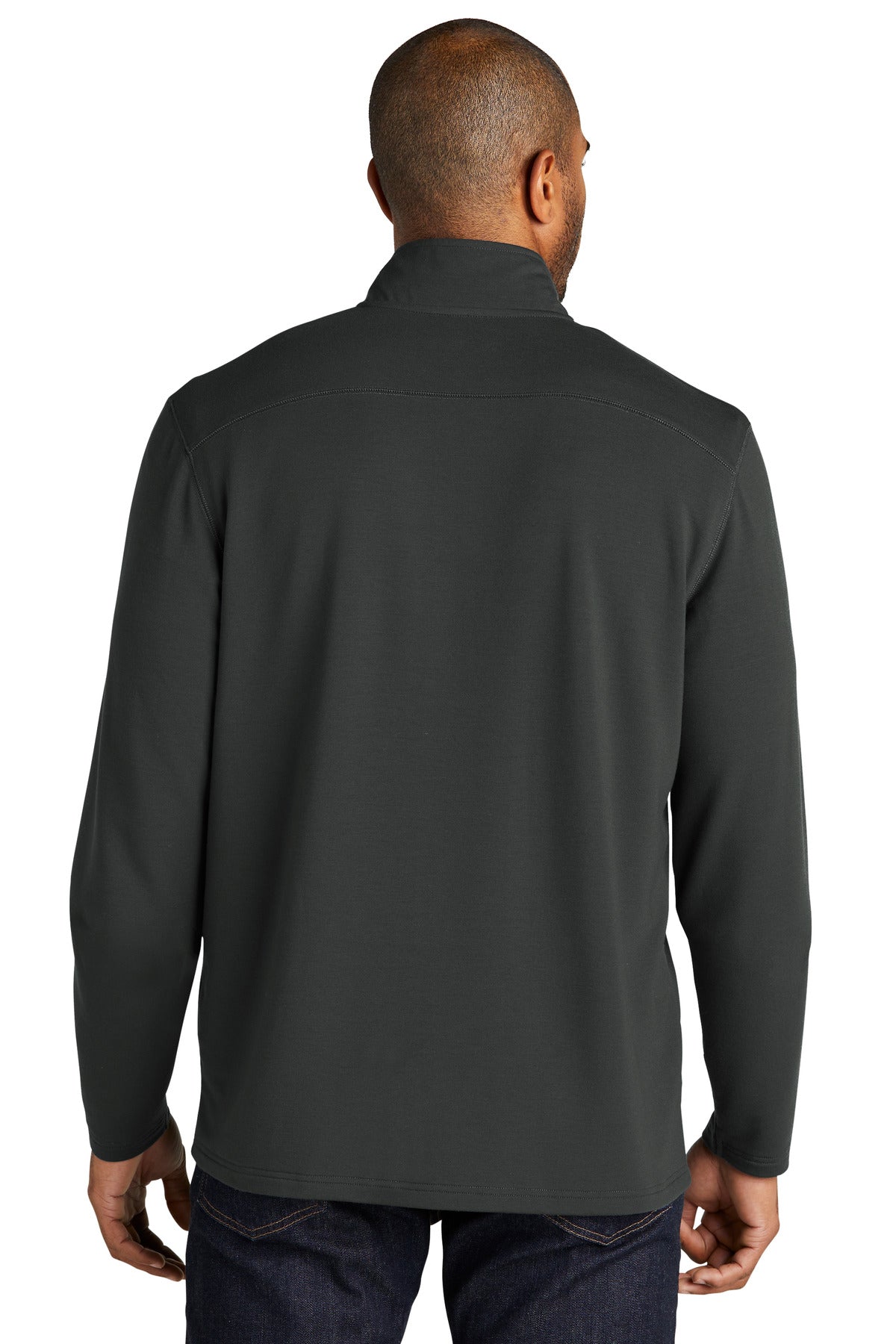 Custom Embroidered Port Authority Microterry 1/4-Zip Pullover K825,Charcoal