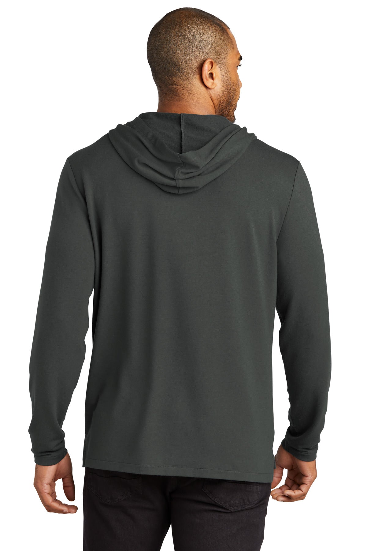 Custom Embroidered Port Authority Microterry Pullover Hoodie K826,Charcoal