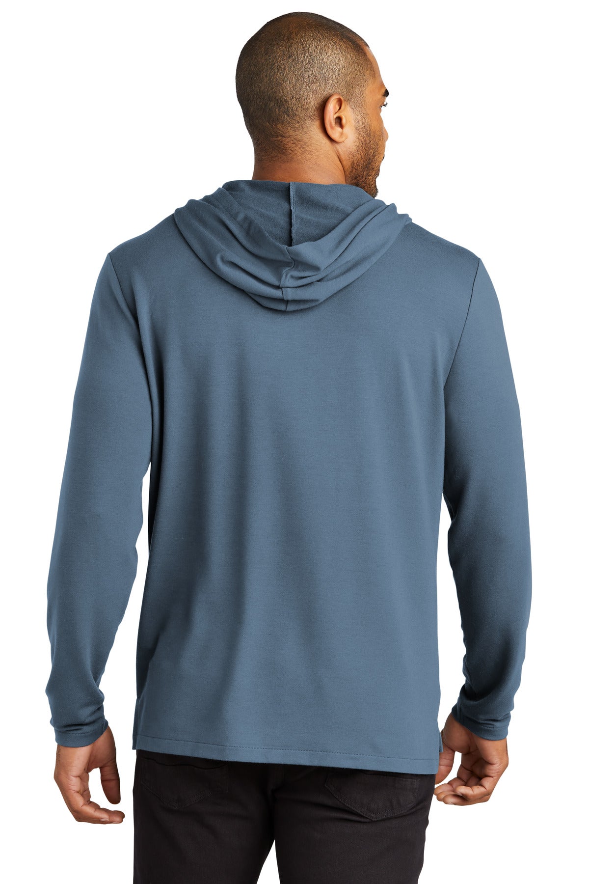 Custom Embroidered Port Authority Microterry Pullover Hoodie K826,Dusk Blue