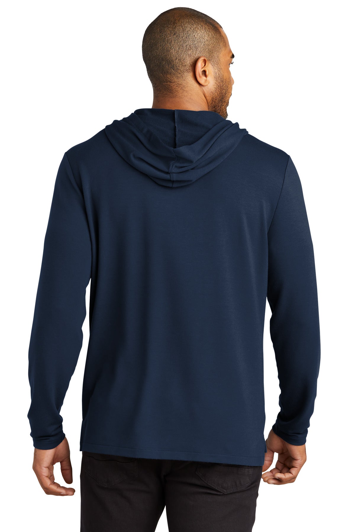 Custom Embroidered Port Authority Microterry Pullover Hoodie K826,River Blue Navy