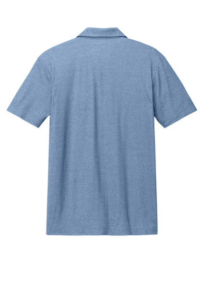 Custom Embroidered Port Authority Polos/Knits in Aegean Blue Heather