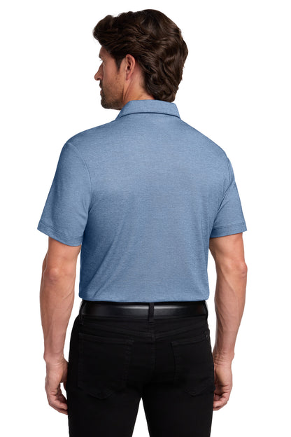 Custom Embroidered Port Authority Polos/Knits in Aegean Blue Heather