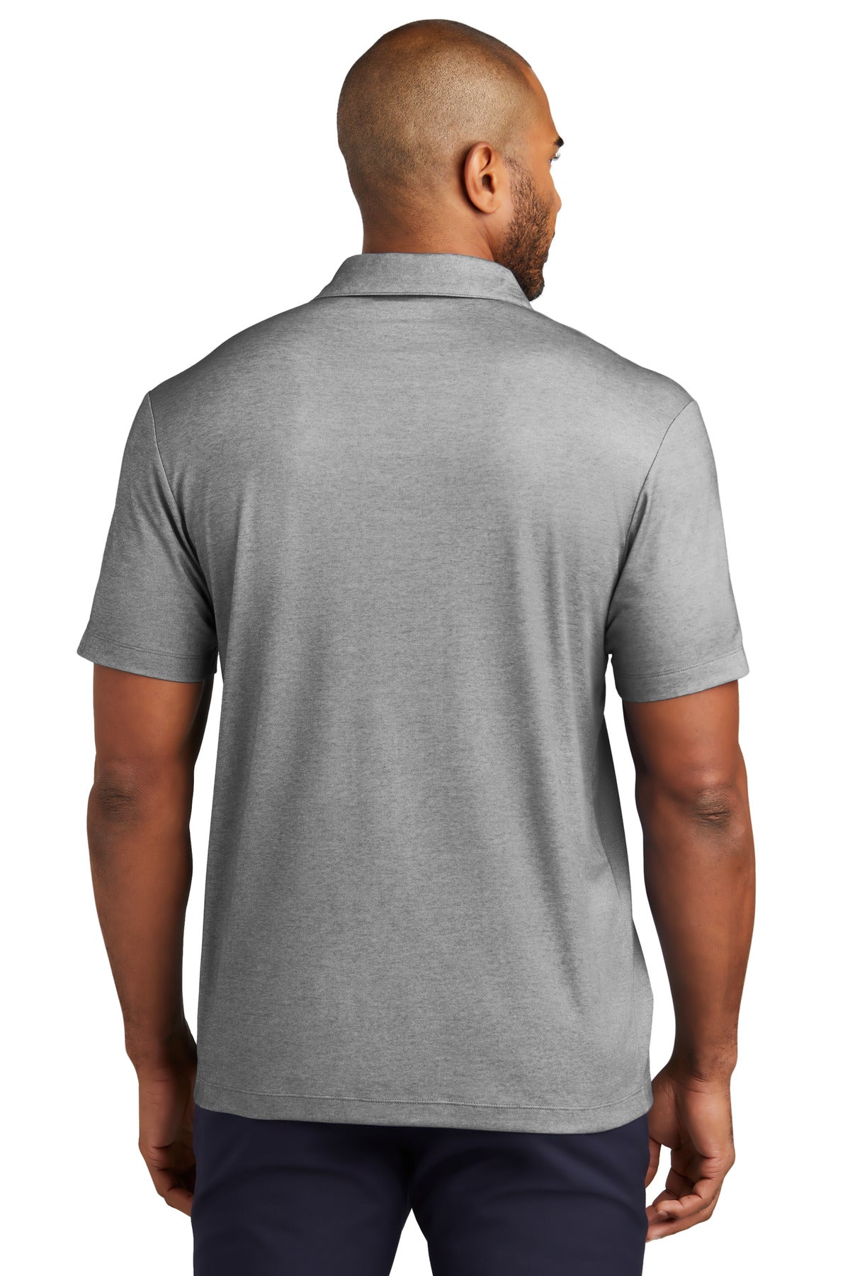 Custom Embroidered Port Authority Fine Pique Blend Polo K830,Charcoal Heather