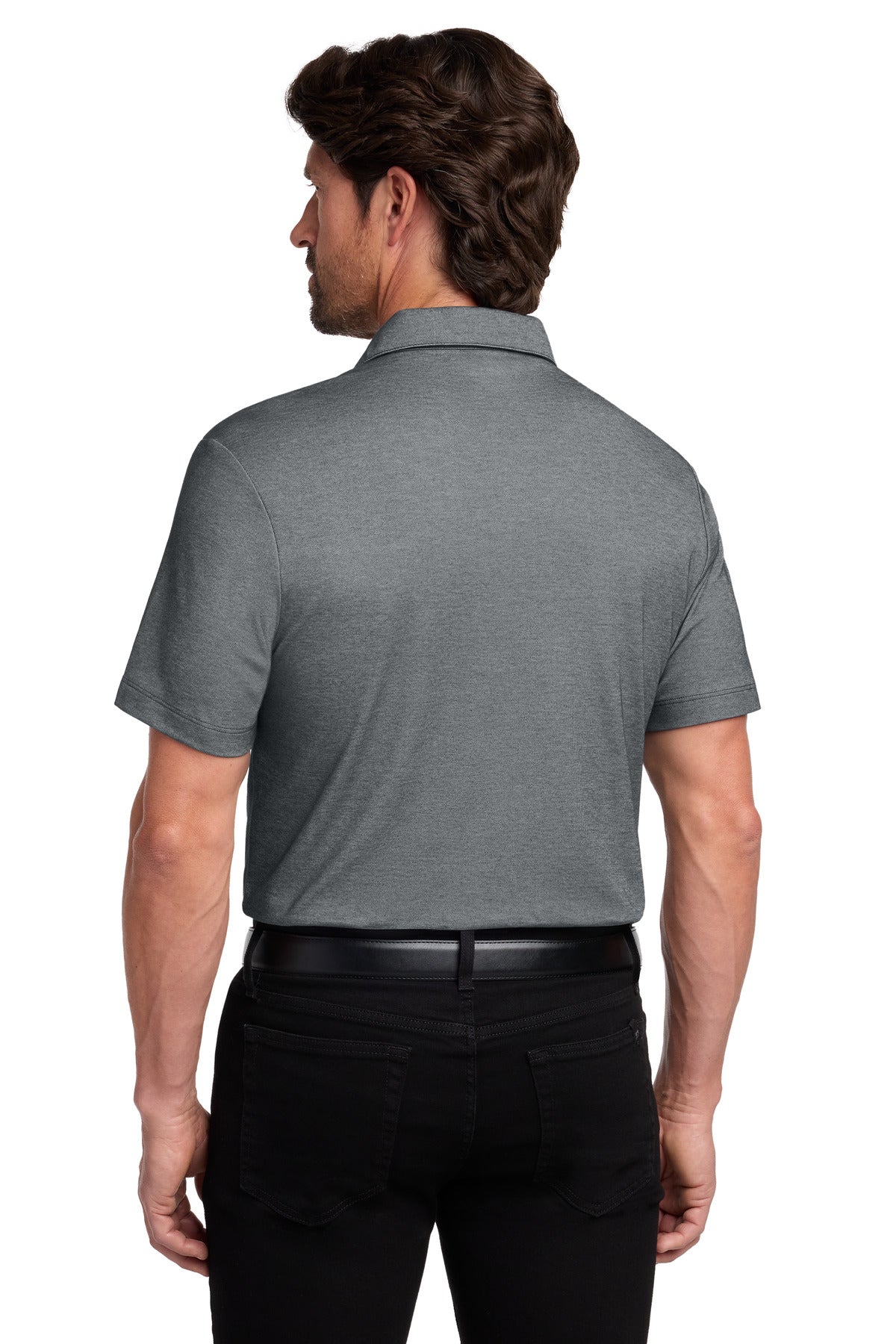 Custom Embroidered Port Authority Polos/Knits in Charcoal Heather