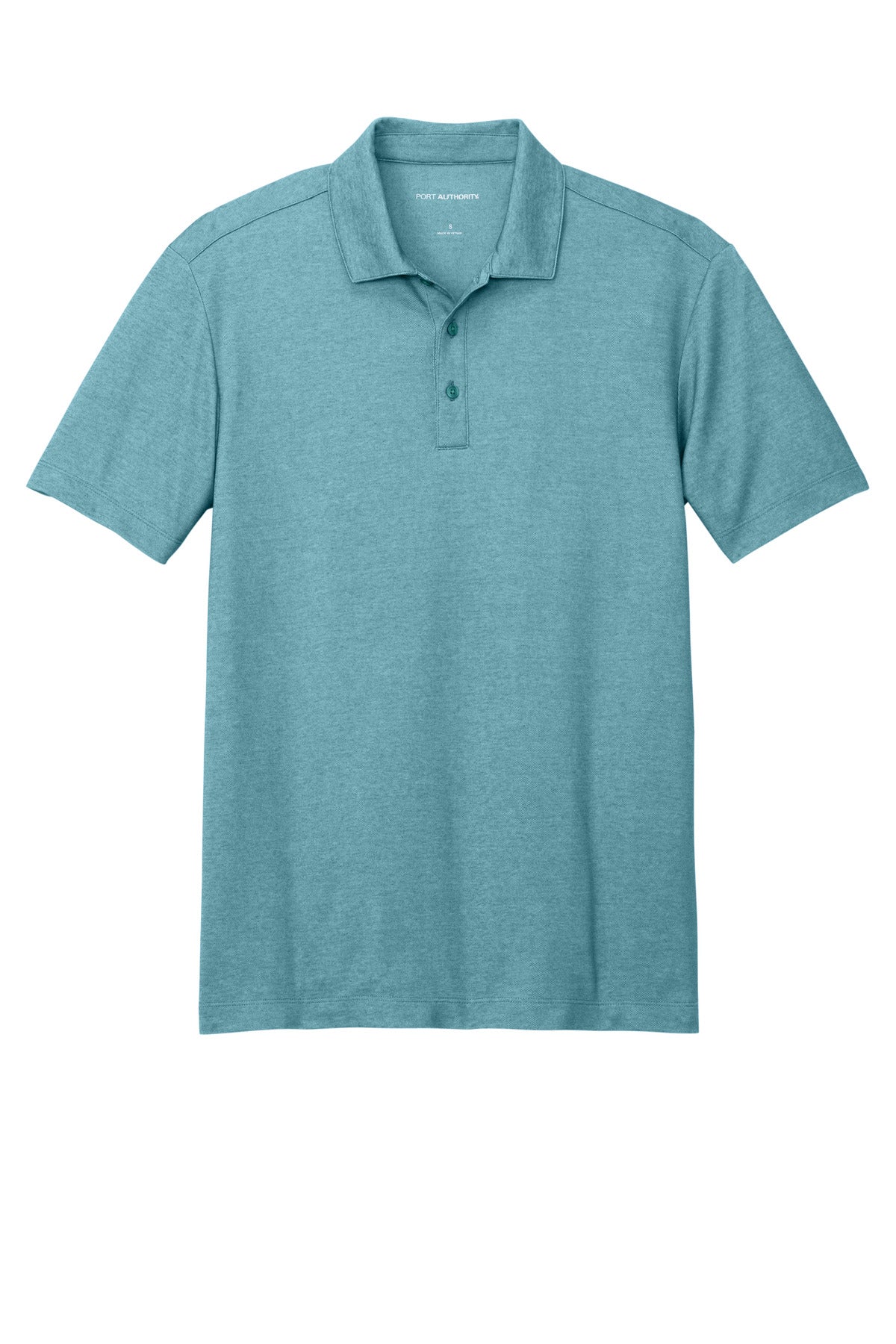 Custom Embroidered Port Authority Polos/Knits in Dark Teal Heather