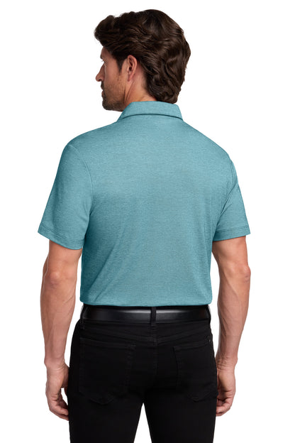 Custom Embroidered Port Authority Polos/Knits in Dark Teal Heather