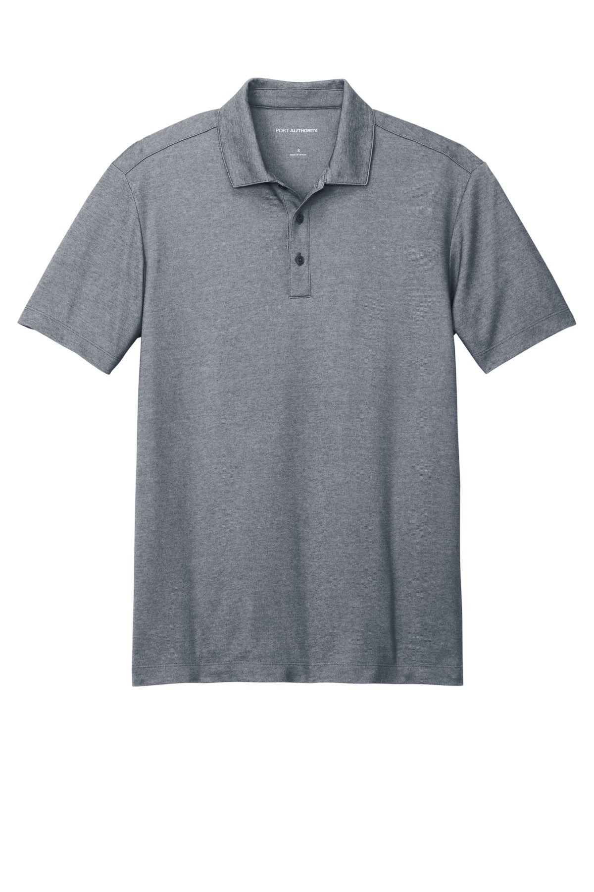 Custom Embroidered Port Authority Polos/Knits in River Blue Navy Heather