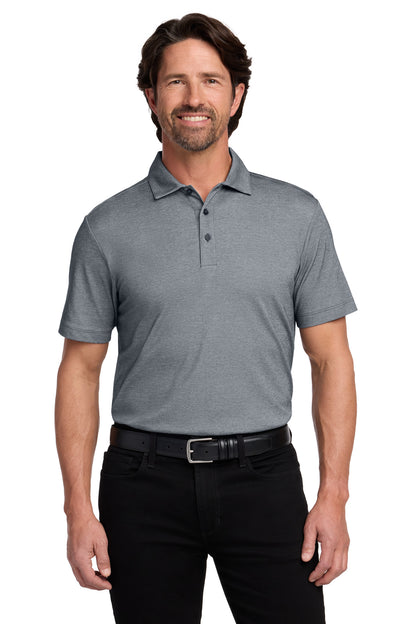 Custom Embroidered Port Authority Polos/Knits in River Blue Navy Heather