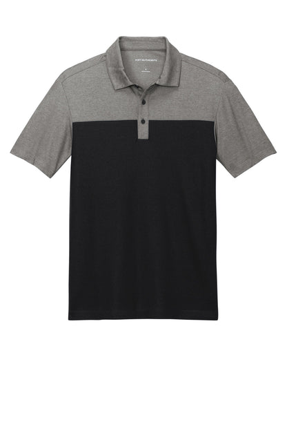Custom Embroidered Port Authority Polos/Knits in Deep Black/ Charcoal Heather