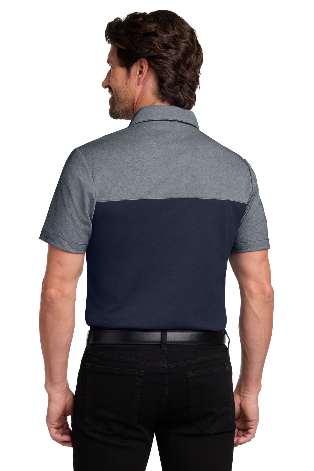 Custom Embroidered Port Authority Polos/Knits in River Blue Navy/ River Blue Navy Heather