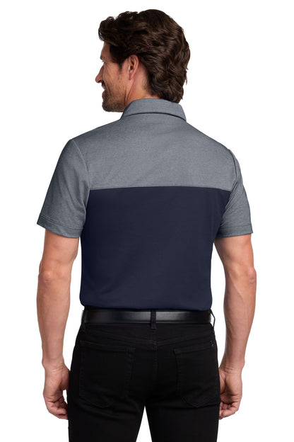 Custom Embroidered Port Authority Polos/Knits in River Blue Navy/ River Blue Navy Heather