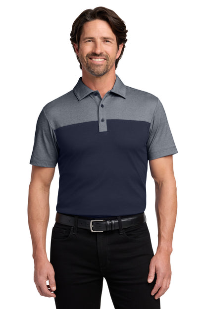 Custom Embroidered Port Authority Polos/Knits in River Blue Navy/ River Blue Navy Heather