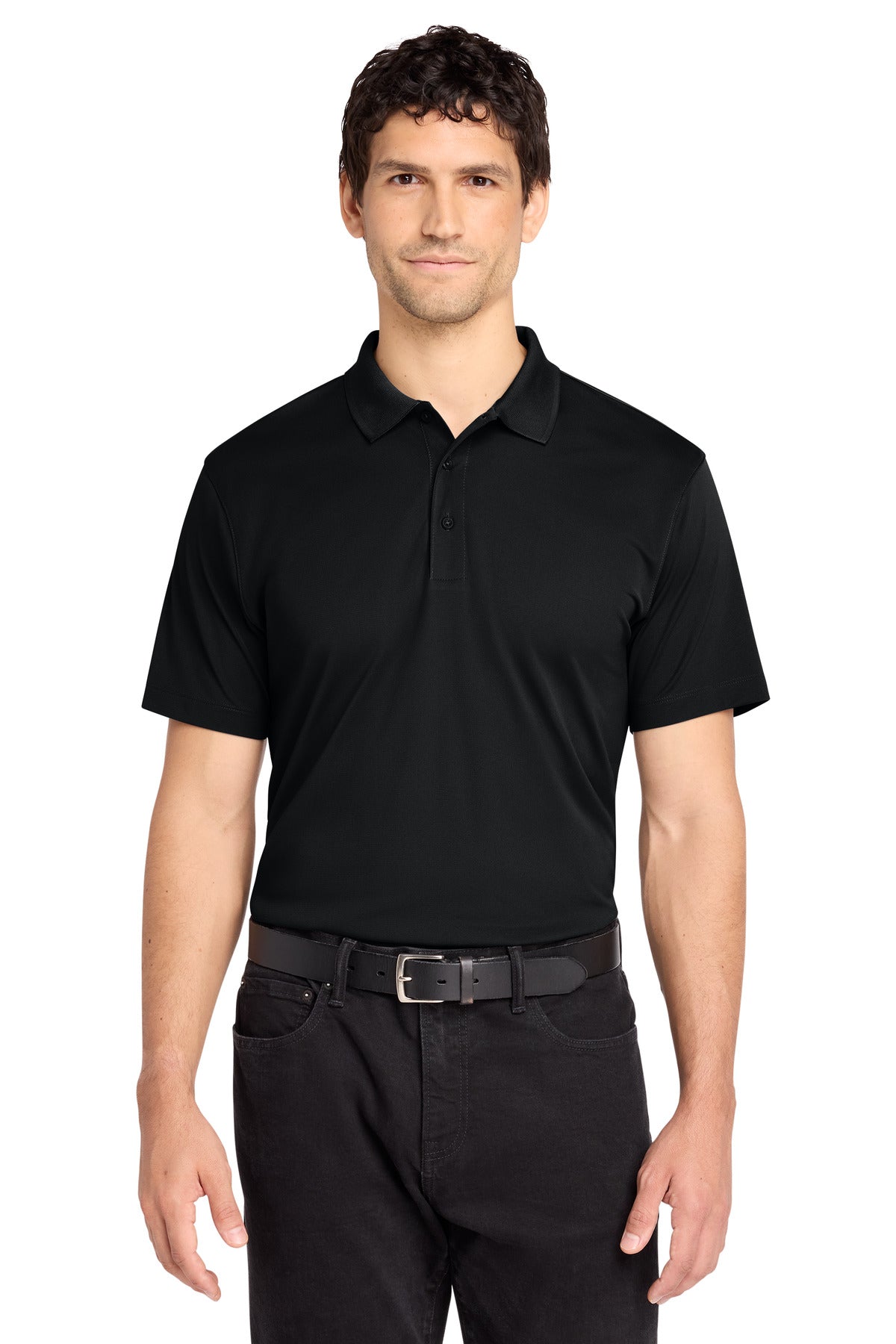 Custom Embroidered Port Authority Polos/Knits in Deep Black