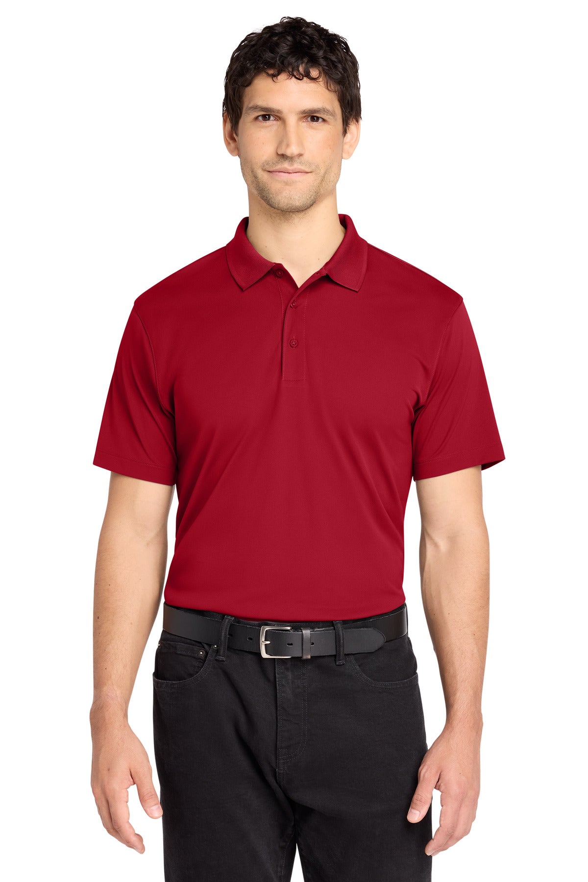 Custom Embroidered Port Authority Polos/Knits in Rich Red