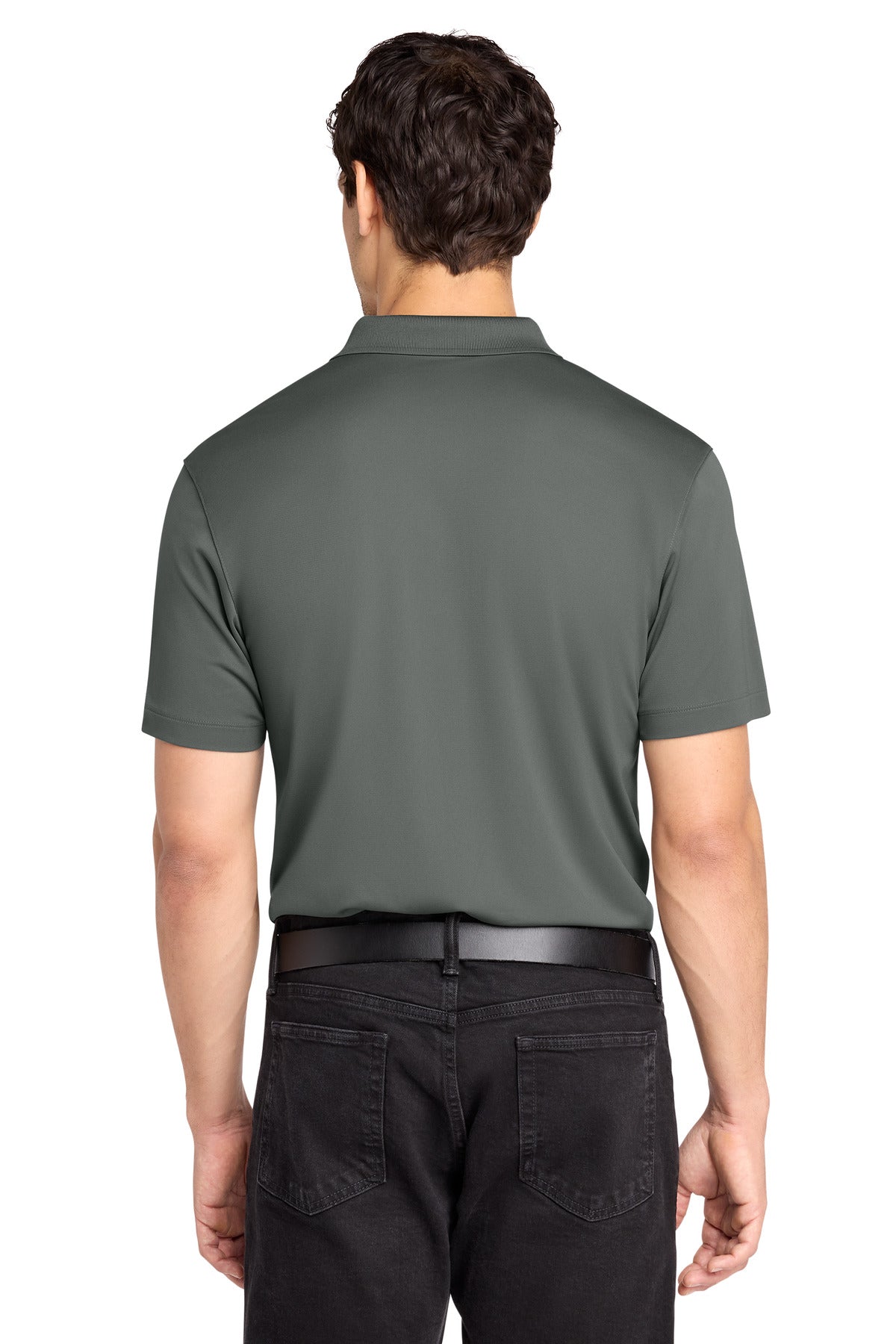 Custom Embroidered Port Authority Polos/Knits in Smoke Grey