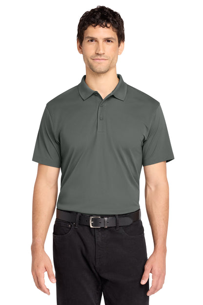Custom Embroidered Port Authority Polos/Knits in Smoke Grey