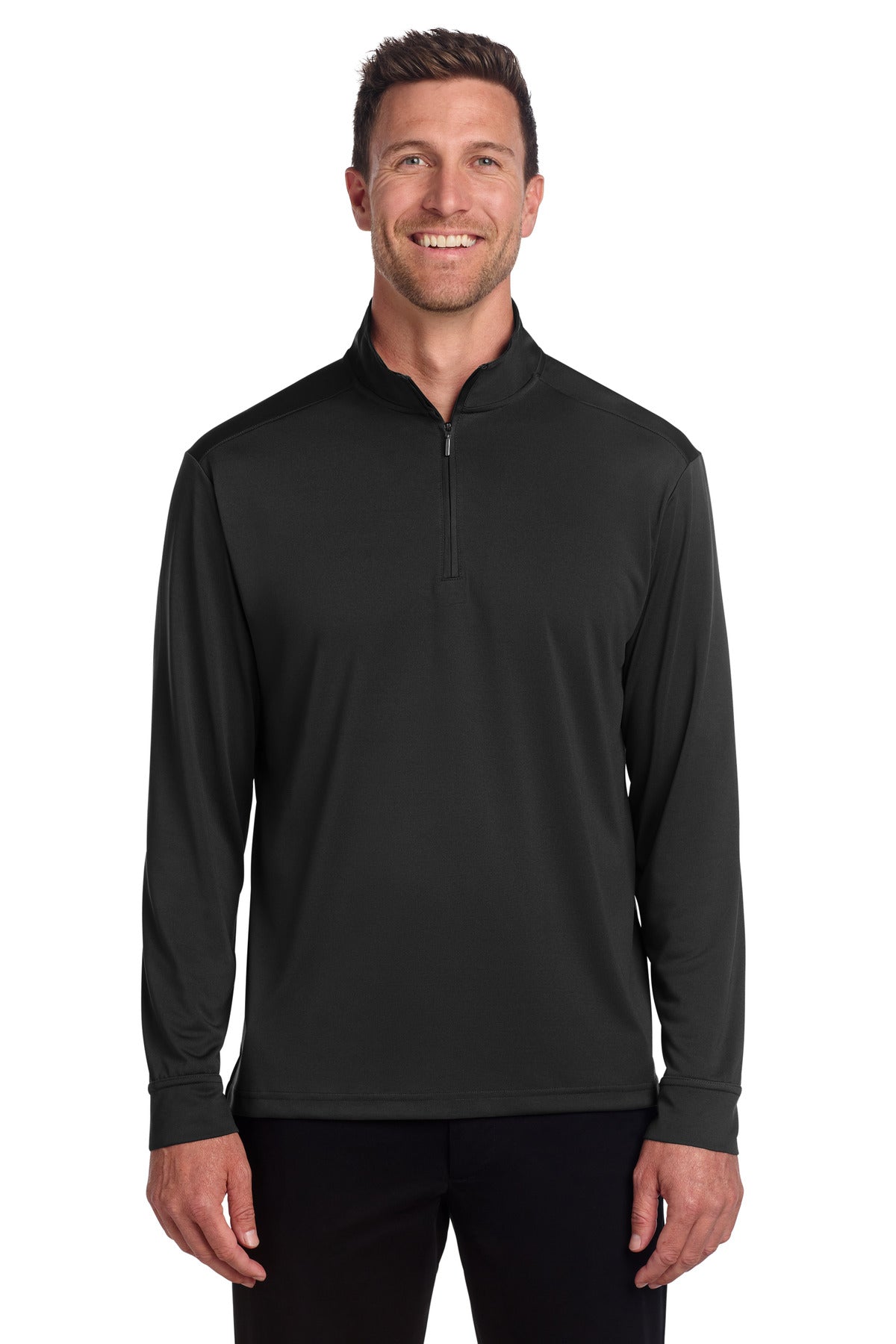 Custom Embroidered Port Authority Sweatshirts in Deep Black