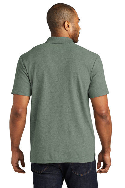 Custom Embroidered Port Authority C-FREE Cotton Blend Pique Polo K867,Dark Green Heather
