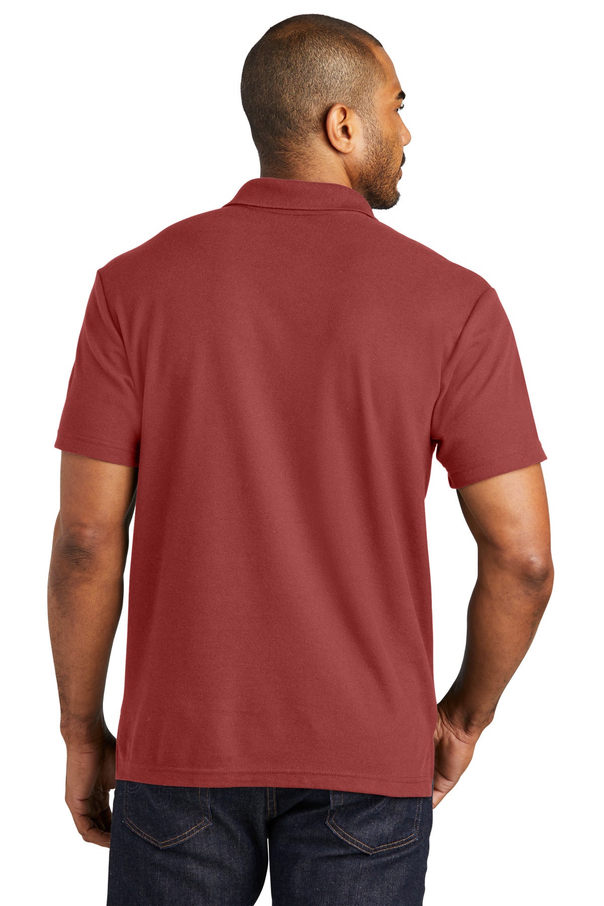Custom Embroidered Port Authority C-FREE Cotton Blend Pique Polo K867,Garnet