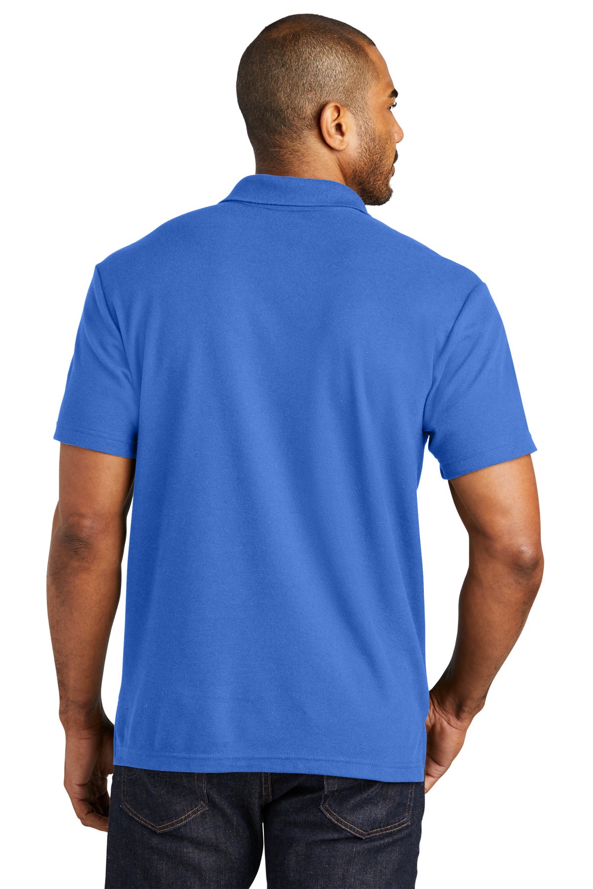 Custom Embroidered Port Authority C-FREE Cotton Blend Pique Polo K867,True Blue