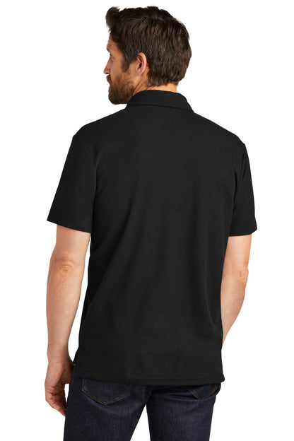 Custom Embroidered Port Authority C-FREE Cotton Blend Pique Pocket Polo K868,Black