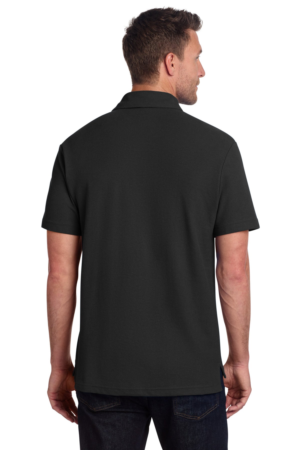 Custom Embroidered Port Authority Polos/Knits in Black
