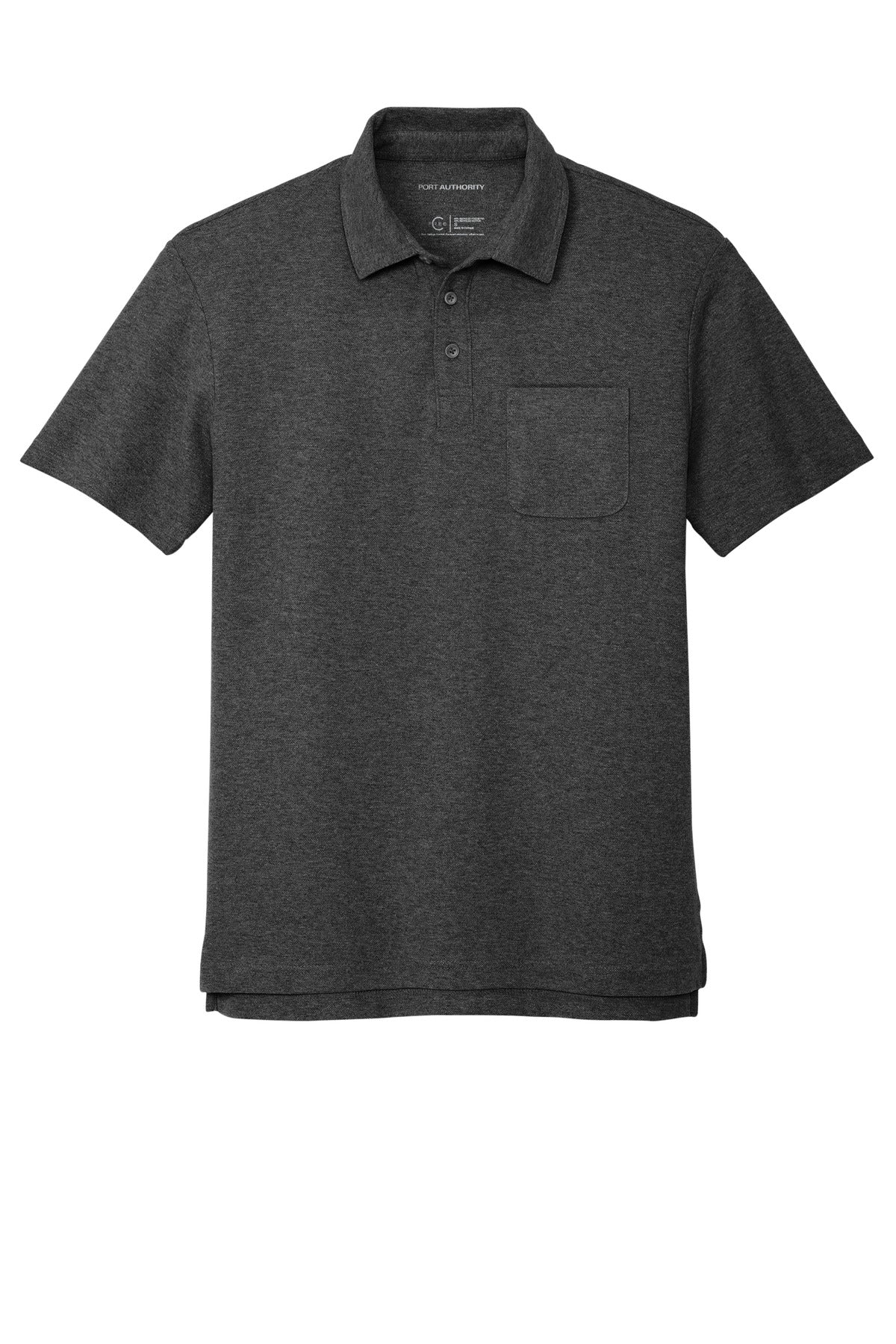 Custom Embroidered Port Authority Polos/Knits in Charcoal Heather