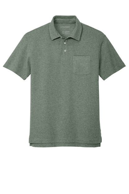 Custom Embroidered Port Authority Polos/Knits in Dark Green Heather