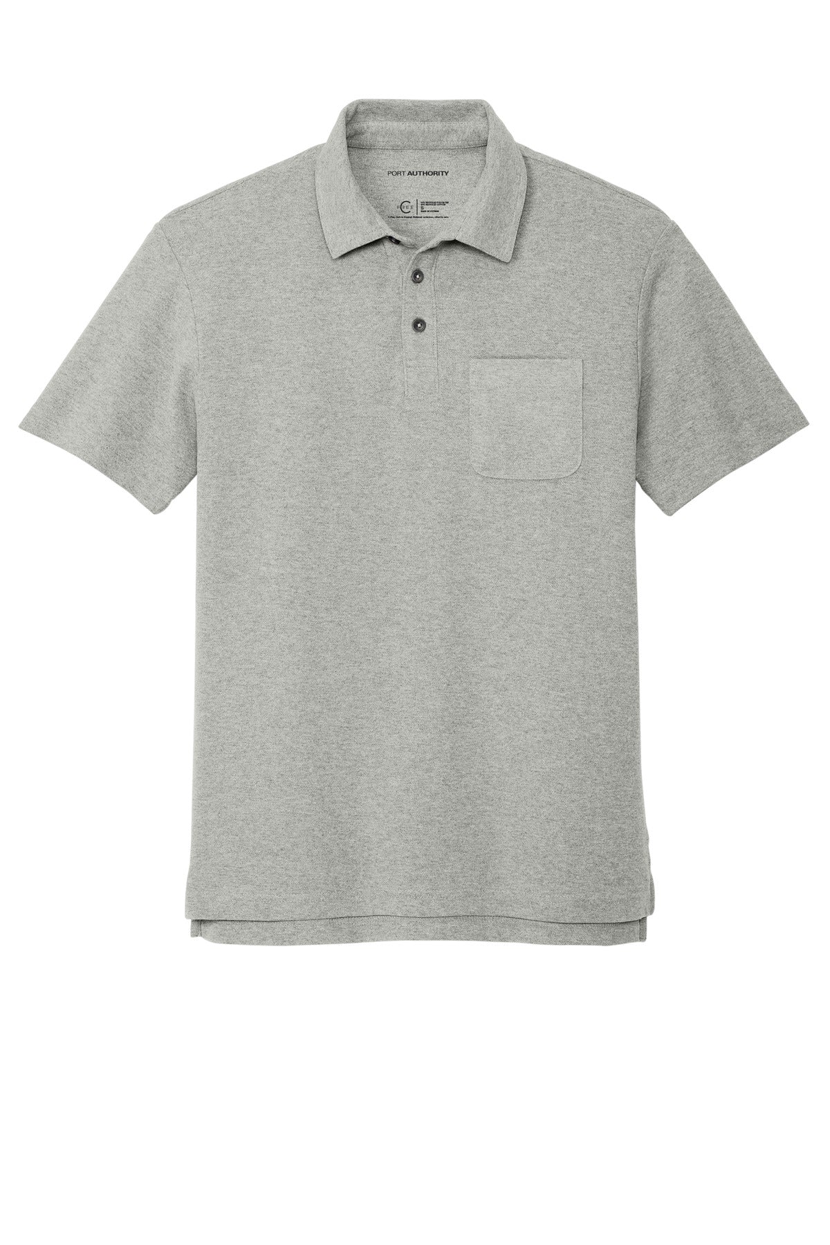 Custom Embroidered Port Authority Polos/Knits in Deep Smoke Heather