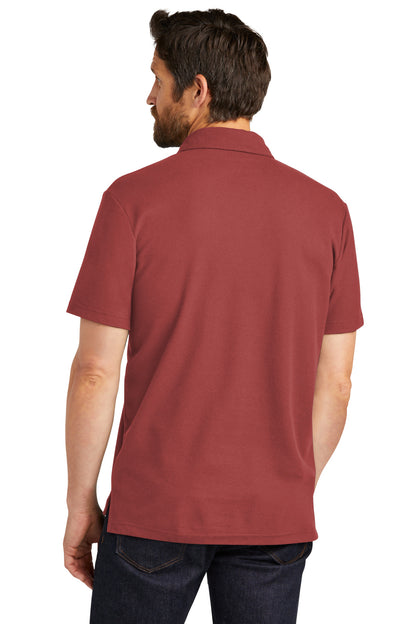 Custom Embroidered Port Authority C-FREE Cotton Blend Pique Pocket Polo K868,Garnet