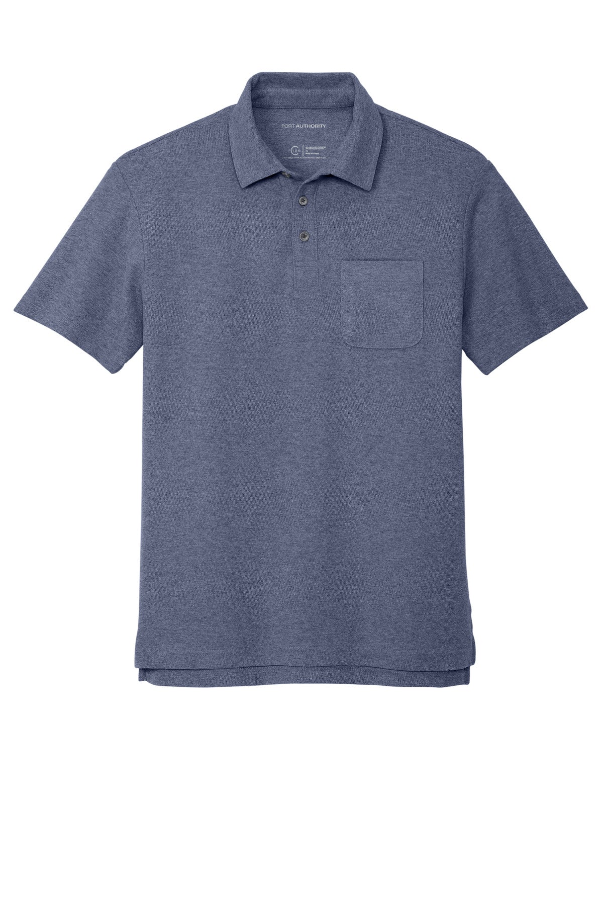 Custom Embroidered Port Authority Polos/Knits in Navy Heather